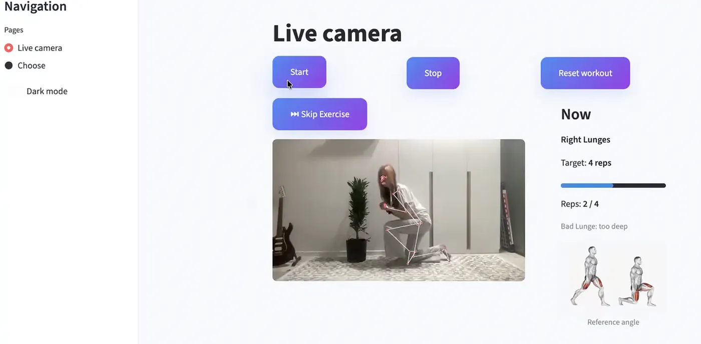 Workout form analysis model preview